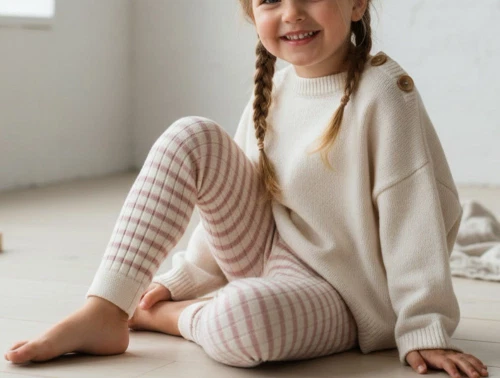 MP Kallie leggings silver pink med striber bomuld