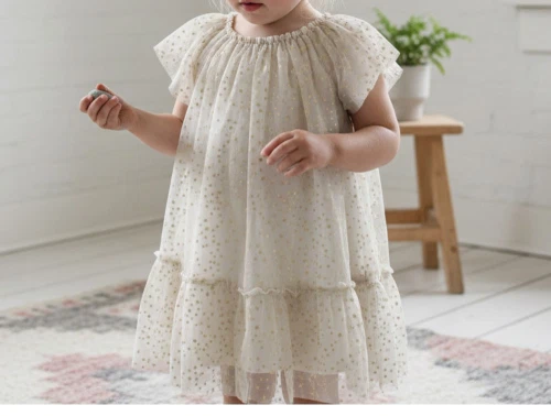 Huttelihut eggnog gold glitter kjole