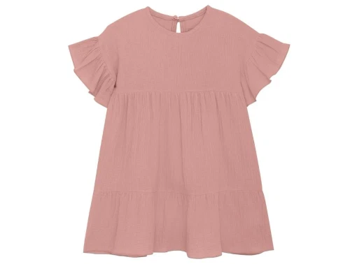 Huttelihut kjole ash rose i vævet muslin