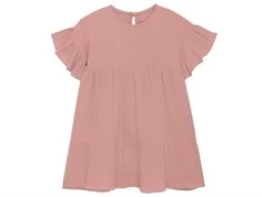 Huttelihut kjole ash rose i vævet muslin