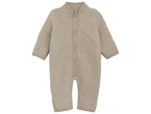 Huttelihut pram suit camel melange med ombuk set forfra