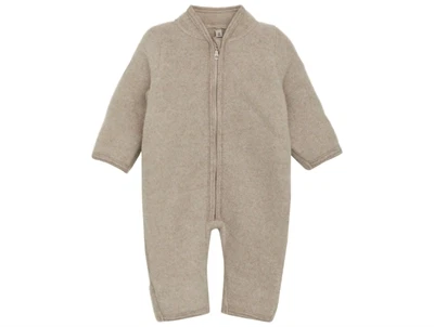 Huttelihut pram suit camel melange med ombuk set forfra