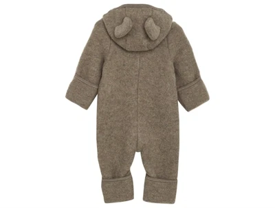 Huttelihut køredragt savannah melange set bagfra med hætte og ører