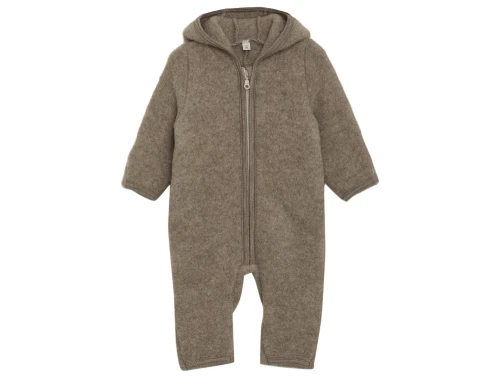 Huttelihut køredragt savannah melange set forfra med hætte og ører