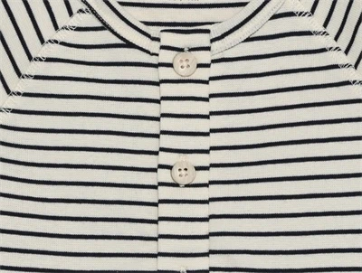 Huttelihut romper navy blazer stribet detalje