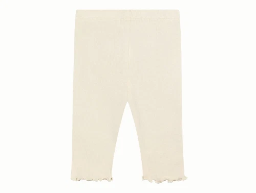 Huttelihut leggings antique white i rib forfra