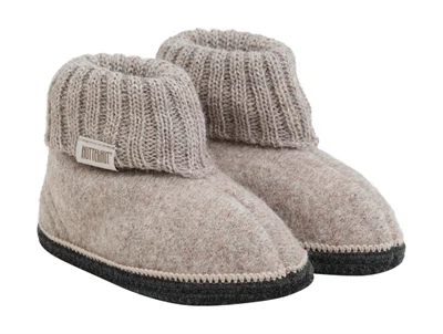 HUTTEliHUT uldhjemmesko camel melange