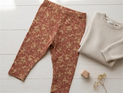 Wheat leggings apple butter flowers