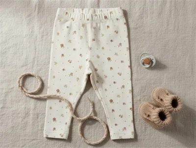 Wheat leggings chalk flowers