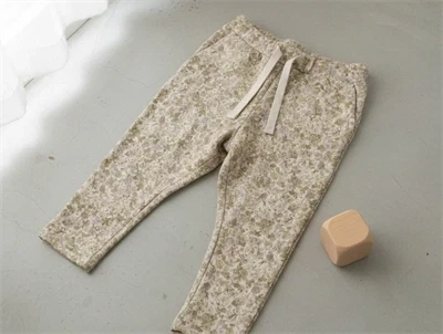 Wheat pale lilac flower field sweatpants Vibe