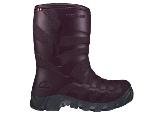 Viking Ultra Warm termostøvle bordeaux med uldfor side