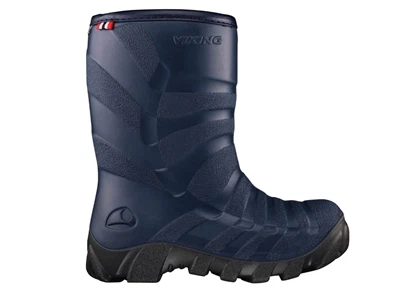 Viking Ultra Warm termostøvle navy med uldfor - set fra siden