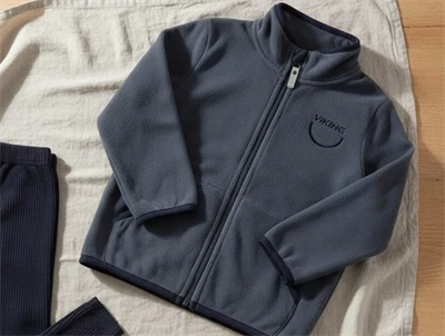 Viking denim/navy fleecejakke