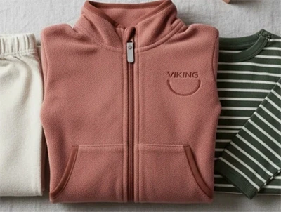 Viking pink fleecejakke