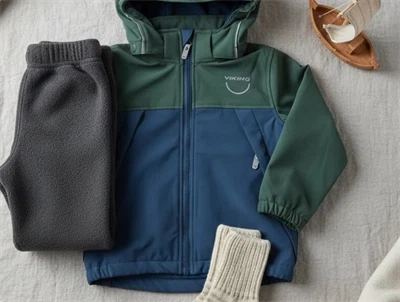 Viking dark green overgangsjakke soft shell