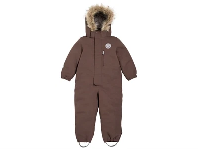 Kenza x Viking flyverdragt dark brown med pelskant