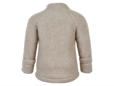 Mikk-Line uldjakke melange offwhite set bagfra