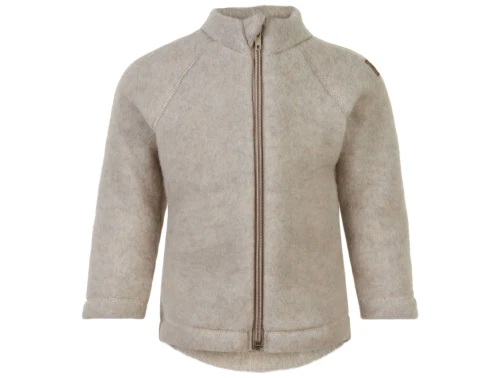 Mikk-Line uldjakke melange offwhite set forfra