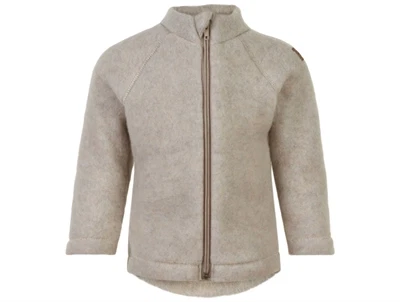 Mikk-Line uldjakke melange offwhite set forfra