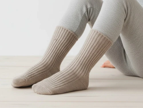 Joha strømper beige melange melange uld