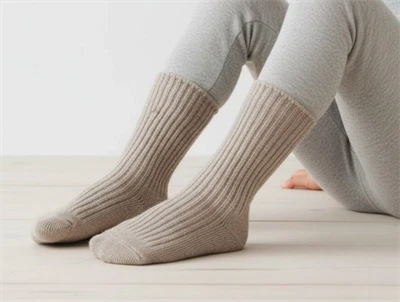 Joha strømper beige melange melange uld