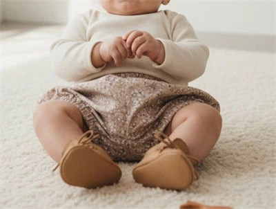 Wheat shorts Nappy misty rose flower