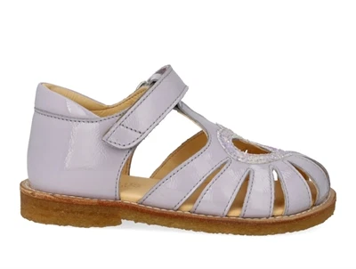 Angulus hjertesandal lilac/unicorn glitter med velcro