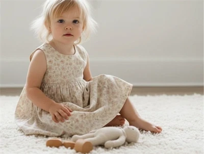 Wheat kjole Pinafore birch flowers