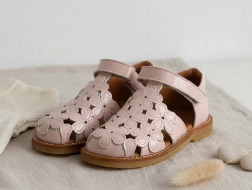 Angulus sandal rosebud med blomster og lak