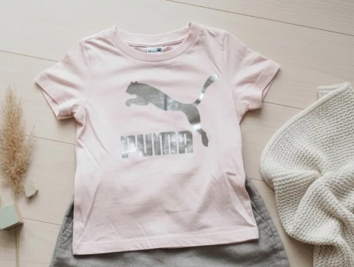 Puma rose dust t-shirt logo
