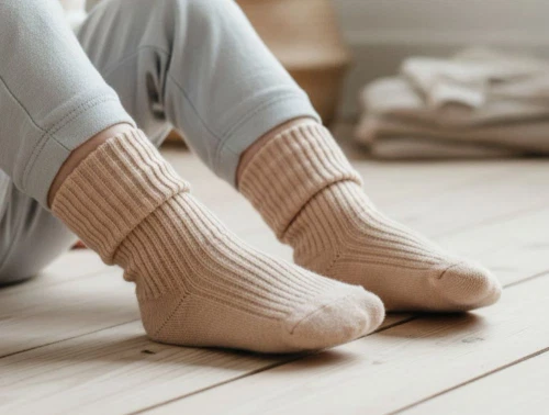 MP peach pink strømper bomuld (3-pak)