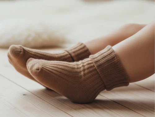 MP strømper tawny brown med rib og ombuk