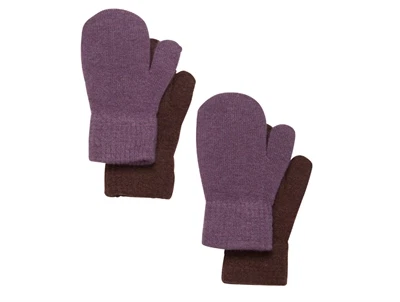 CeLaVi magic luffer i brun og lilla med ribkant