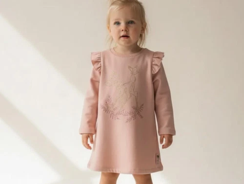 Wheat kjole Bambi misty rose