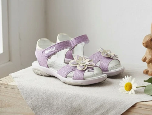 Primigi viola/cipria sandal Breeze med blomst