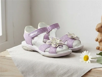Primigi viola/cipria sandal Breeze med blomst