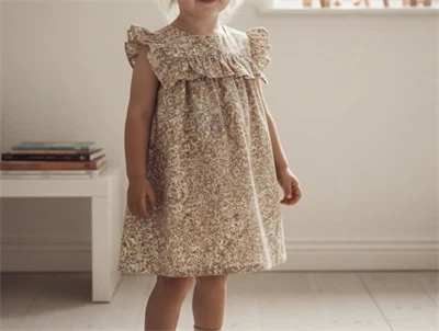 Huttelihut kjole Crowny print mustard