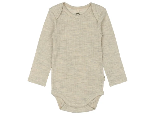 Mikk-Line body melange offwhite merinould set forfra