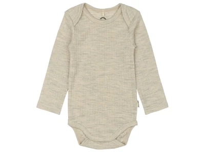 Mikk-Line body melange offwhite merinould set forfra