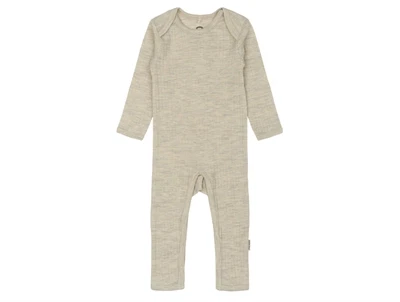 Mikk-Line heldragt i melange offwhite i merinould