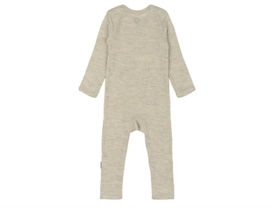 Mikk-Line heldragt i melange offwhite i merinould