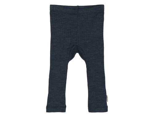 Mikk-Line leggings i melange blue nights i merinould