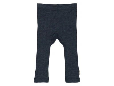 Mikk-Line leggings i melange blue nights i merinould