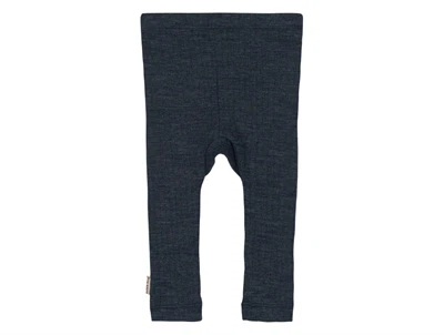 Mikk-Line leggings i melange blue nights i merinould