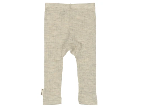 Mikk-Line leggings i melange offwhite i merinould