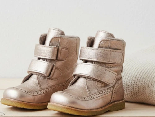 Bisgaard vinterstøvle Elba platin med velcro og TEX