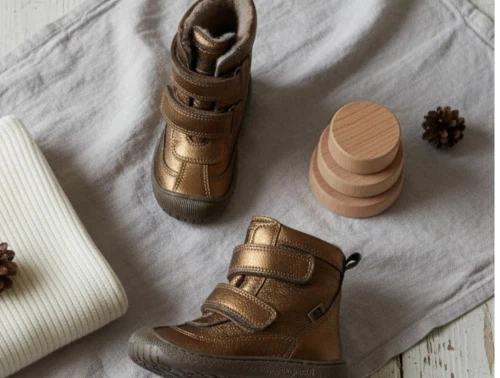 Bisgaard vinterstøvle Ellis bronze med velcro og TEX