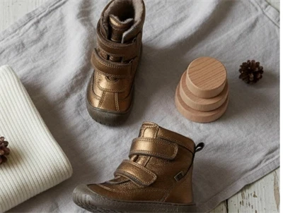 Bisgaard vinterstøvle Ellis bronze med velcro og TEX