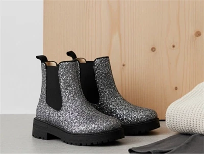 Angulus lavender blak glitter støvlette med elastik