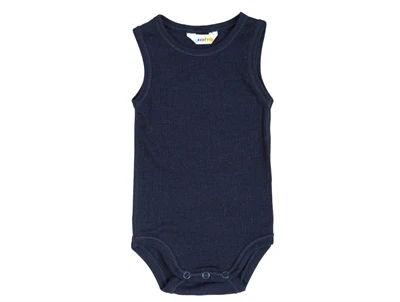 Joha navy body uden ærmer i merinould